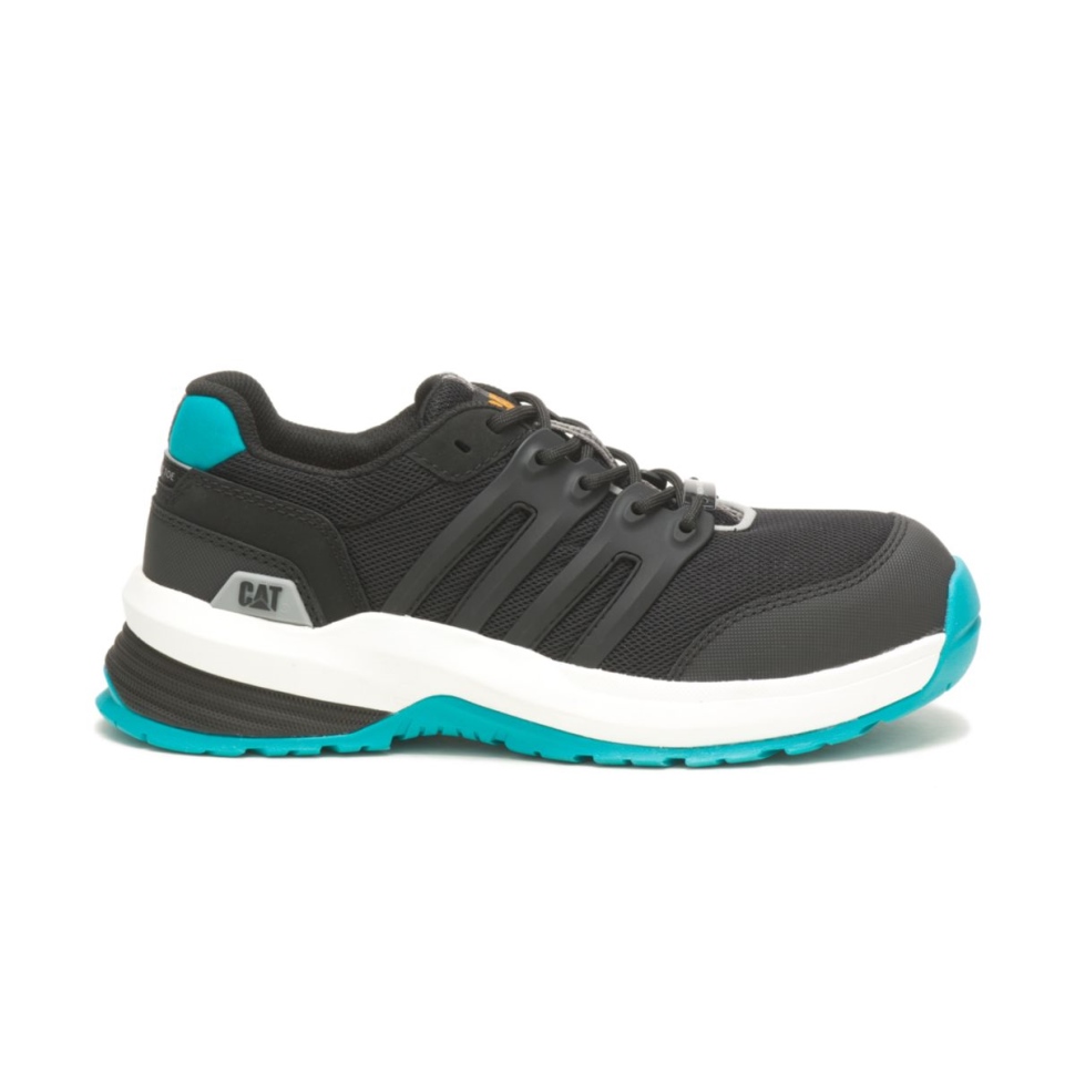 Chaussure De Travail Streamline 20 à Embout Composite Pour Femme Noir-bleu Sarcelle Cat Shoes