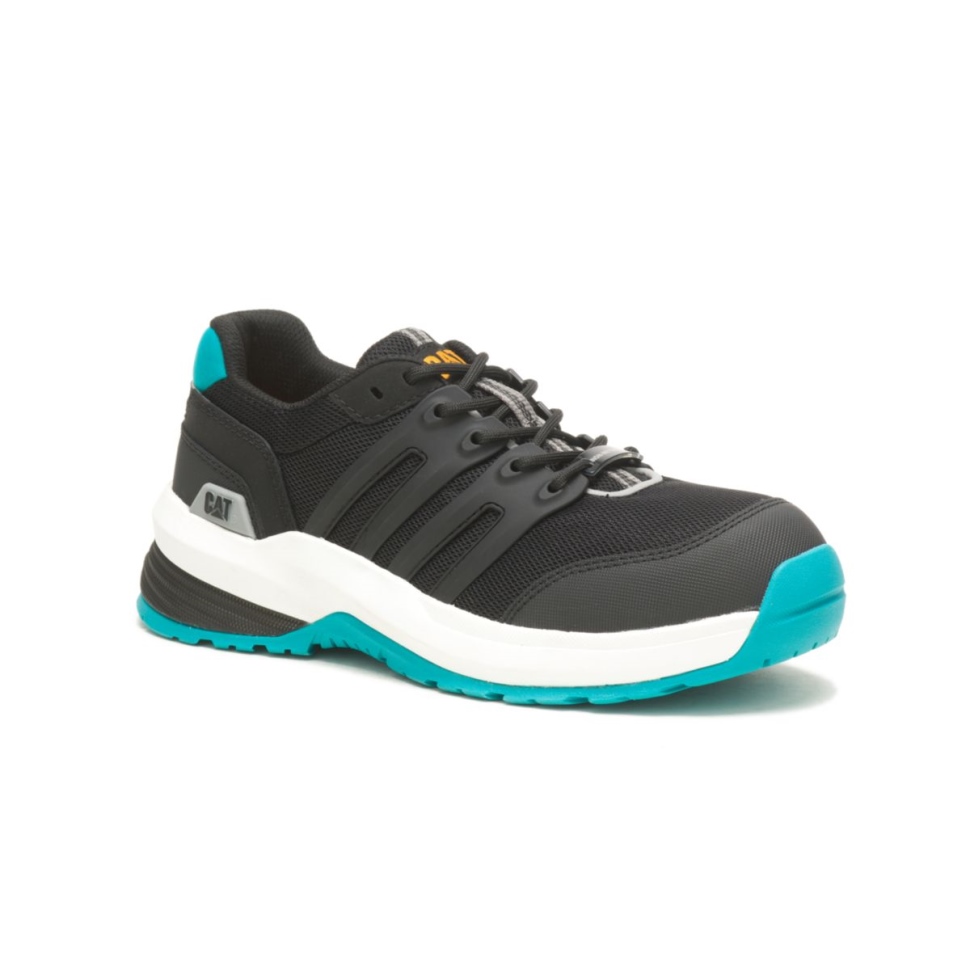Chaussure De Travail Streamline 20 à Embout Composite Pour Femme Noir-bleu Sarcelle Cat Shoes