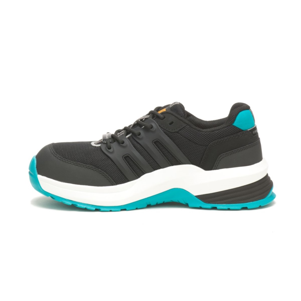 Chaussure De Travail Streamline 20 à Embout Composite Pour Femme Noir-bleu Sarcelle Cat Shoes