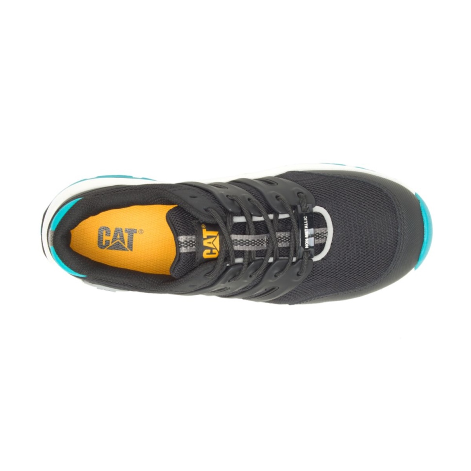 Chaussure De Travail Streamline 20 à Embout Composite Pour Femme Noir-bleu Sarcelle Cat Shoes