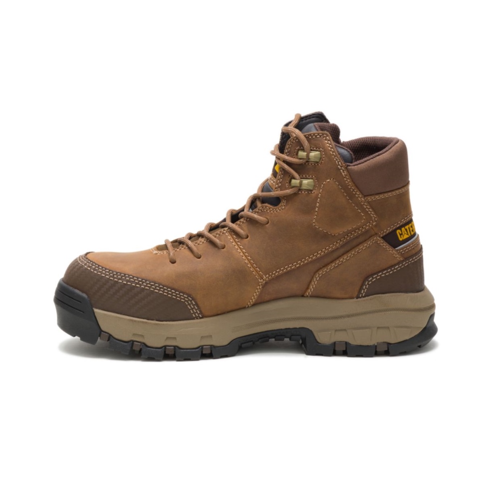 Chaussures De Chat Beige Foncé Dispositif Pour Hommes Imperméable à L\eau à Bout Composite Botte De Travail