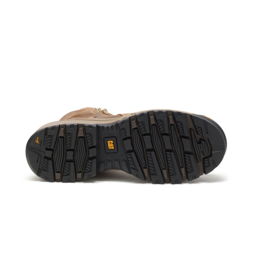 Chaussures De Chat Beige Foncé Dispositif Pour Hommes Imperméable à L\eau à Bout Composite Botte De Travail