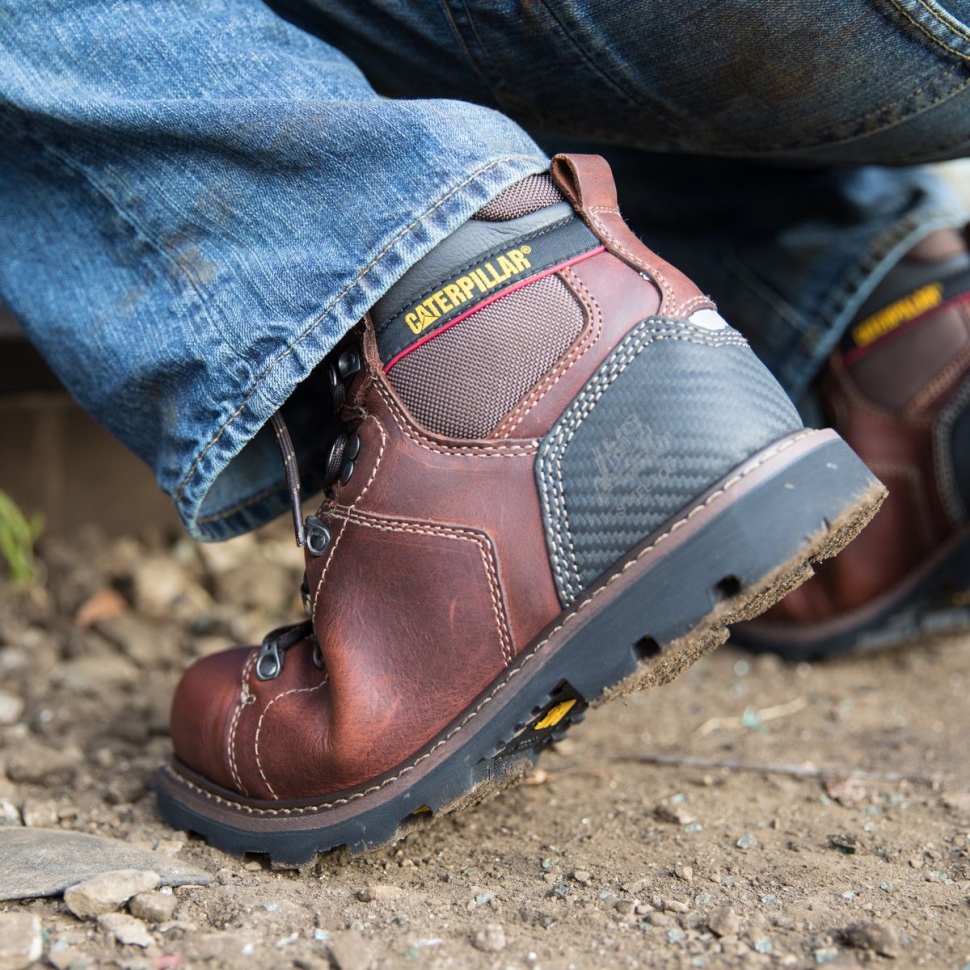 Chaussures De Chat Bottes De Travail Alaska 20 Marron Pour Hommes