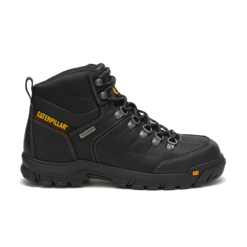 Chaussures De Chat Bottes De Travail Imperméables à Embout Dacier Pour Hommes Noir