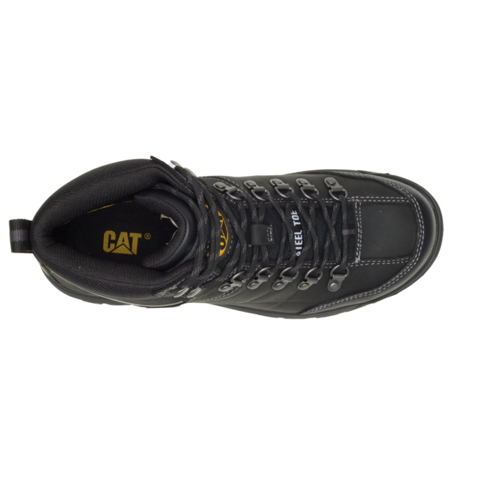 Chaussures De Chat Bottes De Travail Imperméables à Embout D\acier Pour Hommes Noir