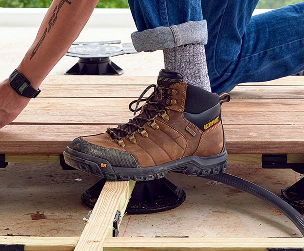 Chaussures De Chat Bottes De Travail Imperméables à Embout D\acier Pour Hommes Noir