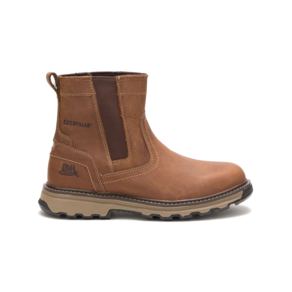 Chaussures De Chat Bottes De Travail Pelton Beige Foncé Pour Hommes