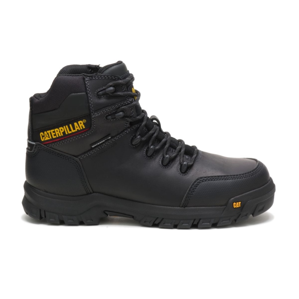 Chaussures De Chat Bottes De Travail à Bout Composite Imperméables à Résorption Pour Hommes Noires