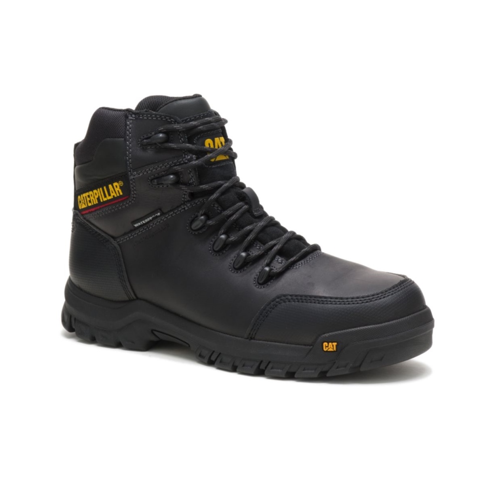Chaussures De Chat Bottes De Travail à Bout Composite Imperméables à Résorption Pour Hommes Noires