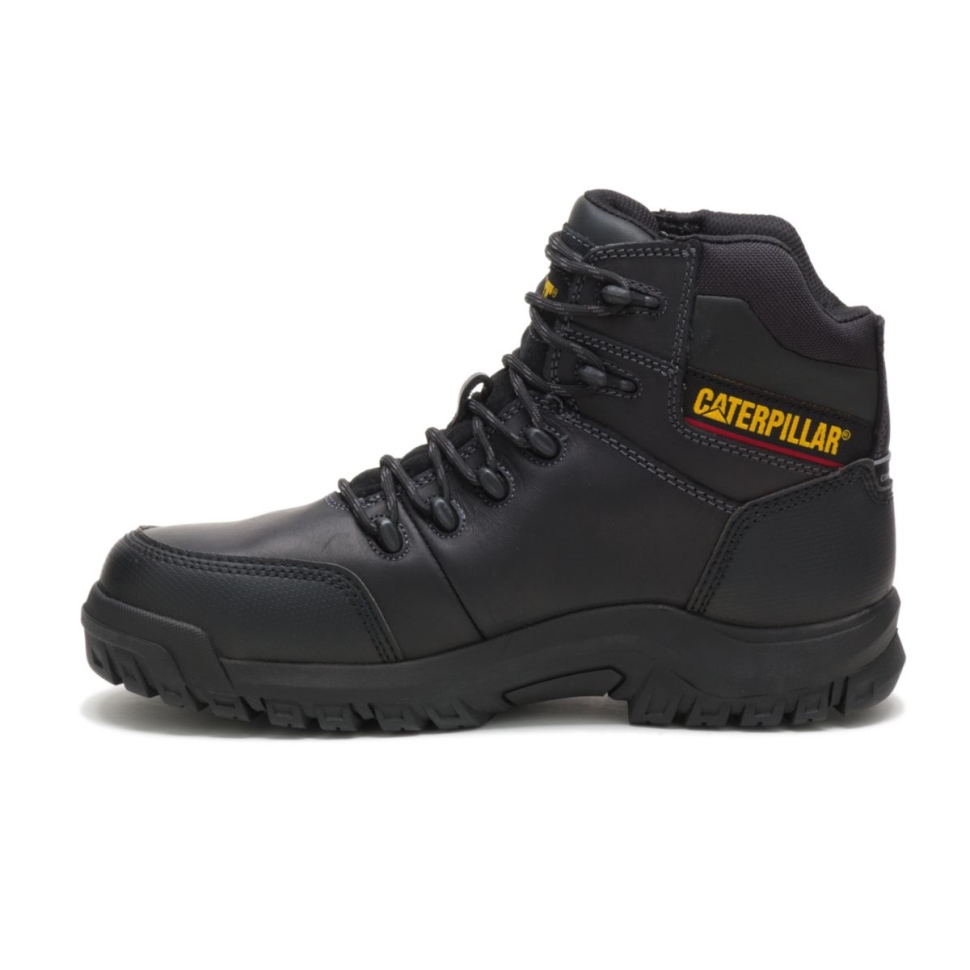 Chaussures De Chat Bottes De Travail à Bout Composite Imperméables à Résorption Pour Hommes Noires
