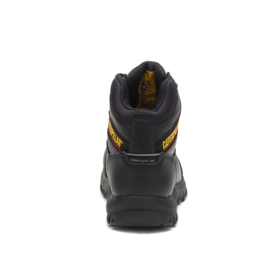 Chaussures De Chat Bottes De Travail à Bout Composite Imperméables à Résorption Pour Hommes Noires