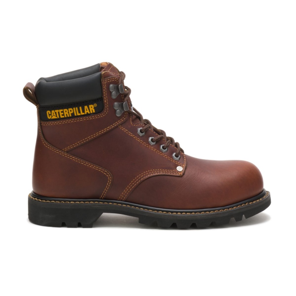 Chaussures De Chat Bottes De Travail à Bout En Acier Pour Hommes Deuxième Quart De Travail Bronzage