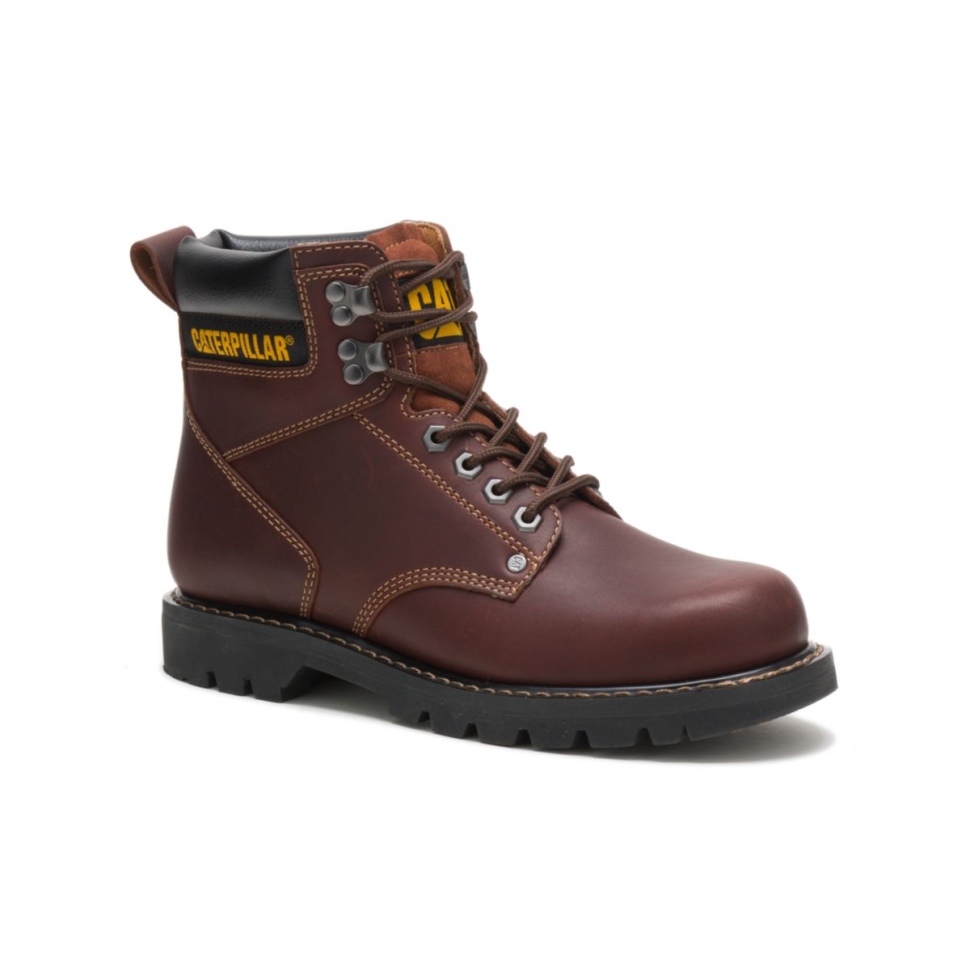 Chaussures De Chat Bronzage Botte De Travail De Deuxième Quart Pour Hommes