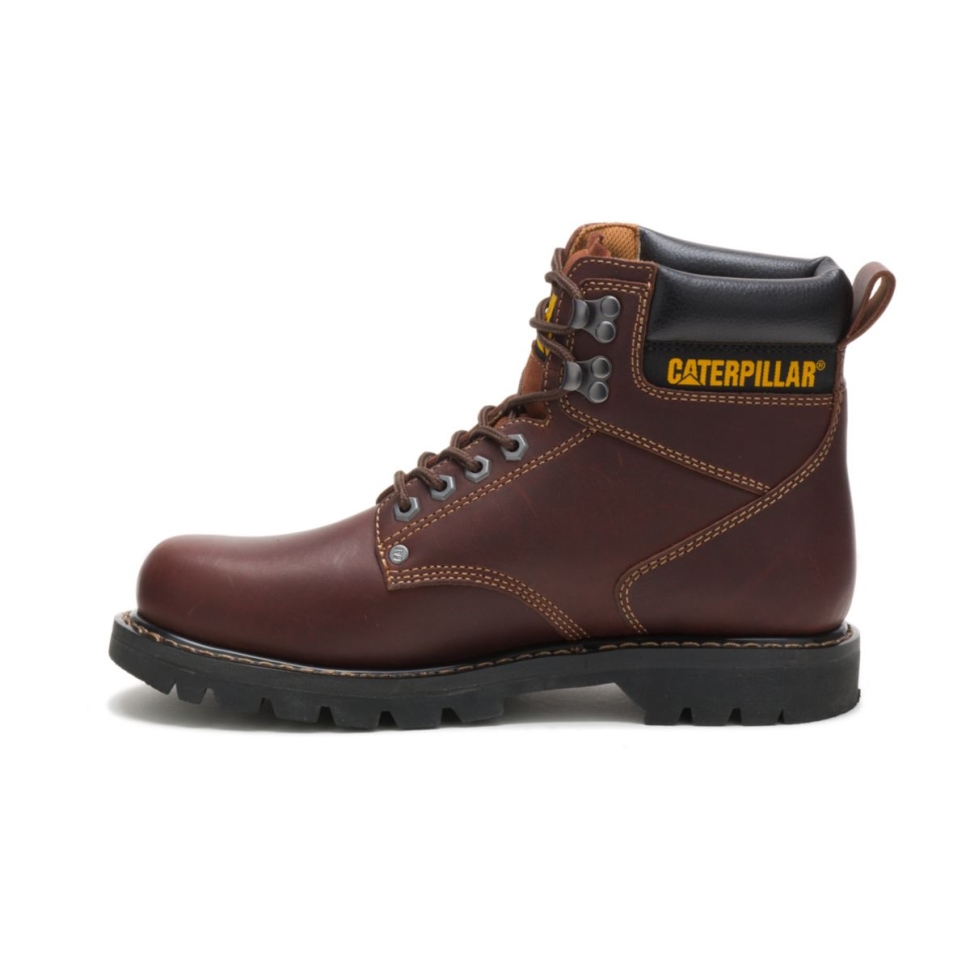 Chaussures De Chat Bronzage Botte De Travail De Deuxième Quart Pour Hommes