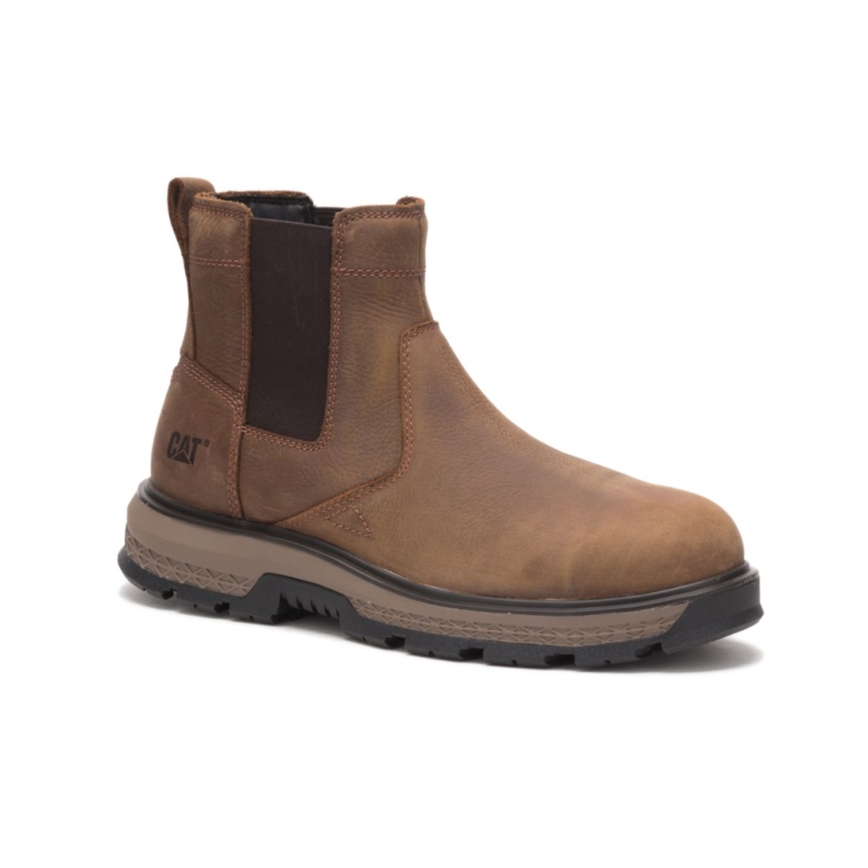 Chaussures De Chat Chaussures Pour Hommes Exposition Chelsea Alliage Orteil Botte De Travail Pyramide