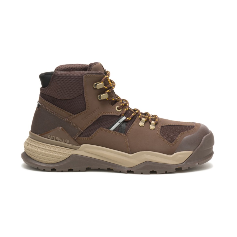 Chaussures De Chat Chocolat Pour Hommes Provoquent Une Botte De Travail à Bout En Alliage Imperméable à Leau