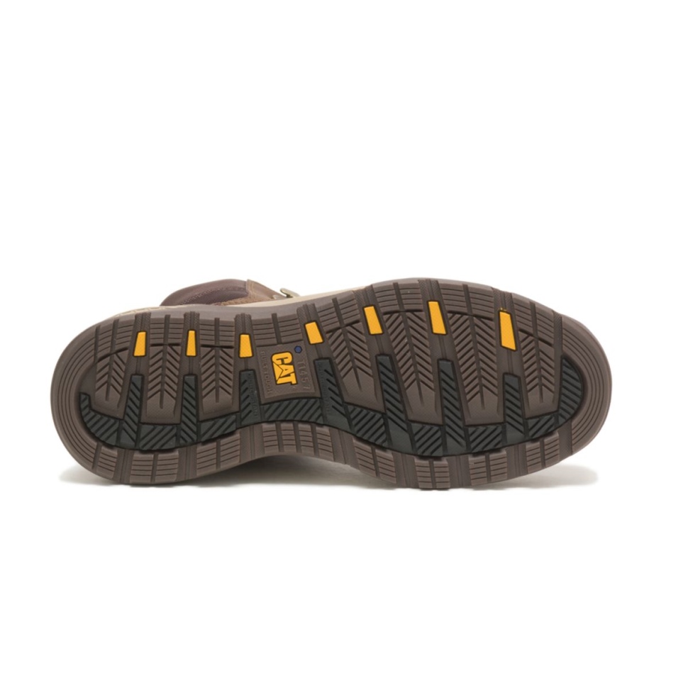 Chaussures De Chat Chocolat Pour Hommes Provoquent Une Botte De Travail à Bout En Alliage Imperméable à L\eau