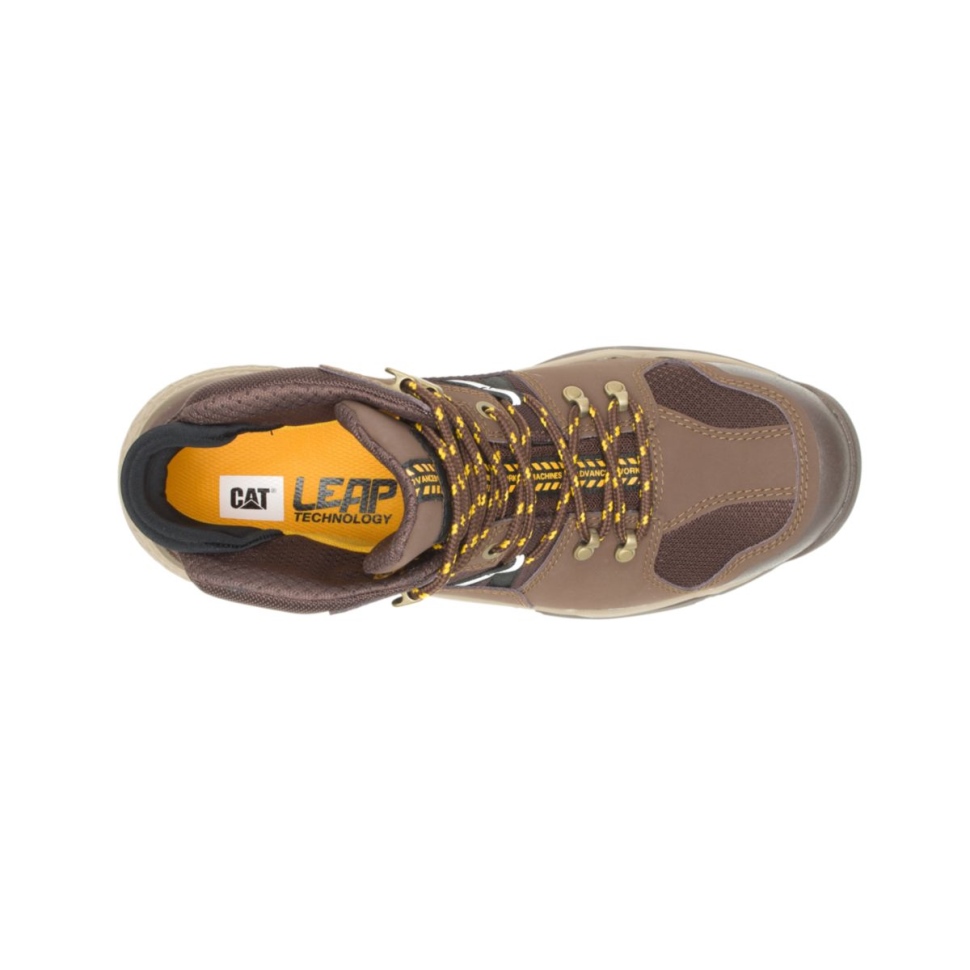 Chaussures De Chat Chocolat Pour Hommes Provoquent Une Botte De Travail à Bout En Alliage Imperméable à L\eau
