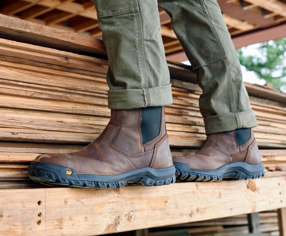Chaussures De Chat Empattement Pour Hommes Embout D\acier Botte De Travail Terre Battue