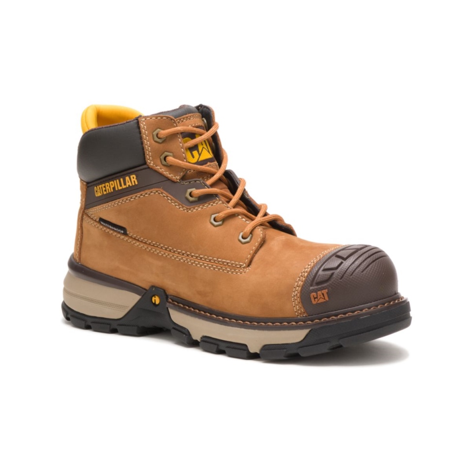 Chaussures De Chat Excavatrice Pour Femmes Bout En Composite De Carbone Botte De Travail Brun Soudan