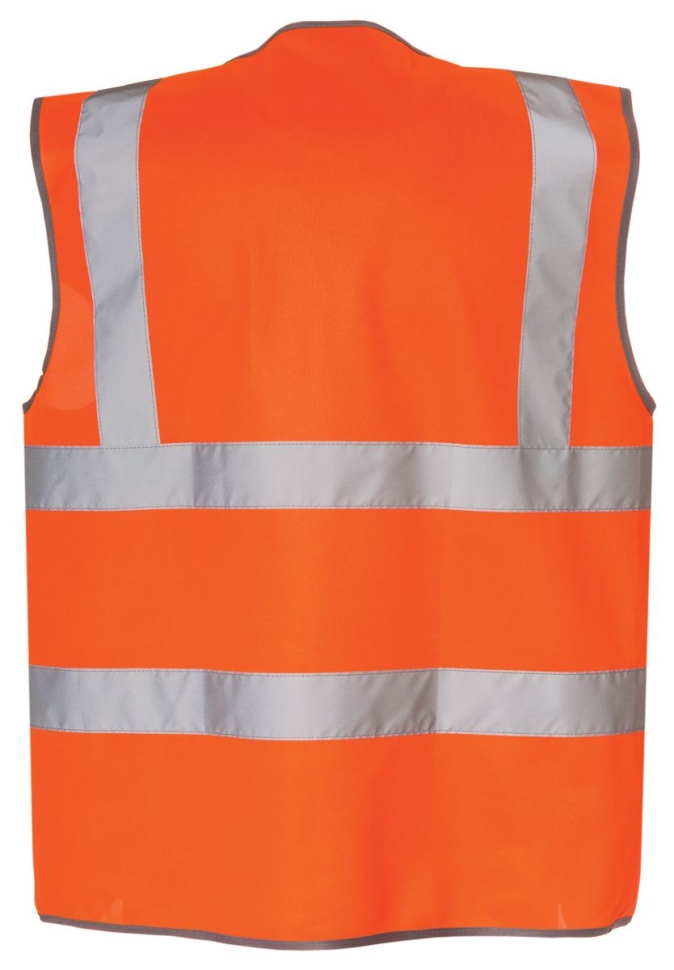 Chaussures De Chat Gilet Zippé Haute Visibilité Pour Hommes Orange Pour Hommes