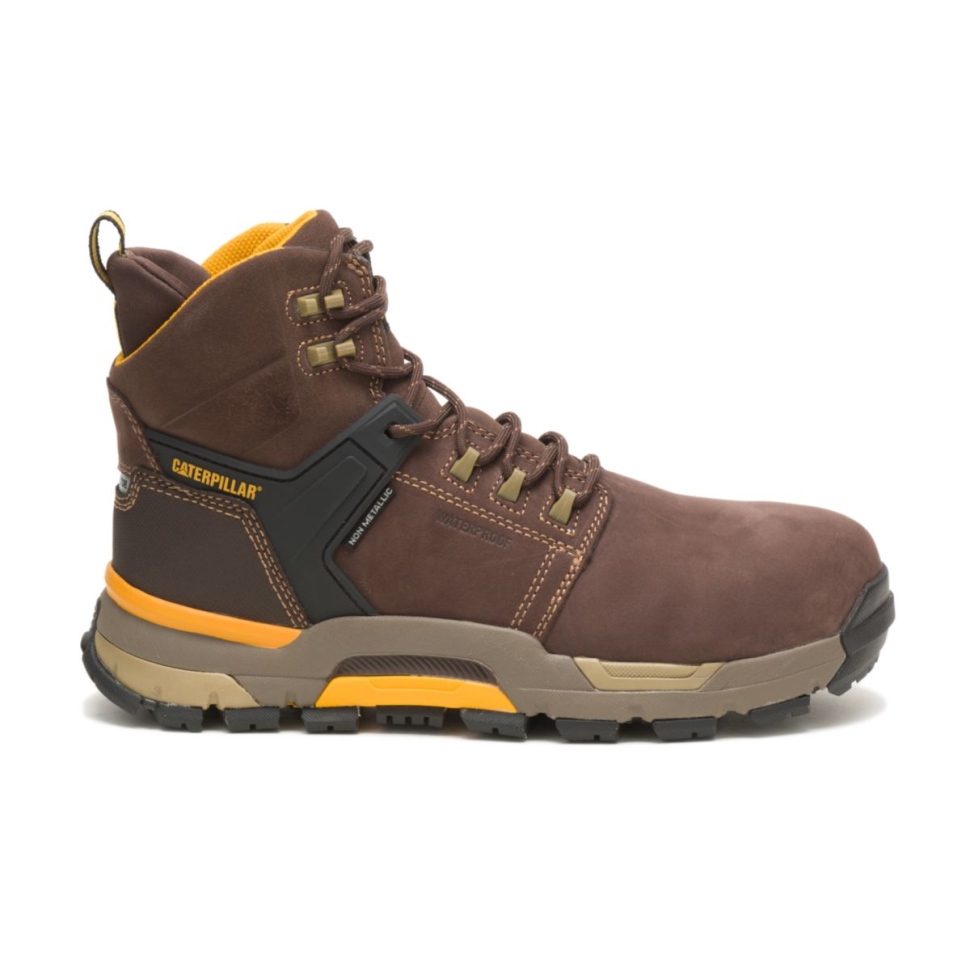 Chaussures De Chat Grain De Café Pour Hommes Bord De Chat Botte De Travail Nano Orteil Imperméable