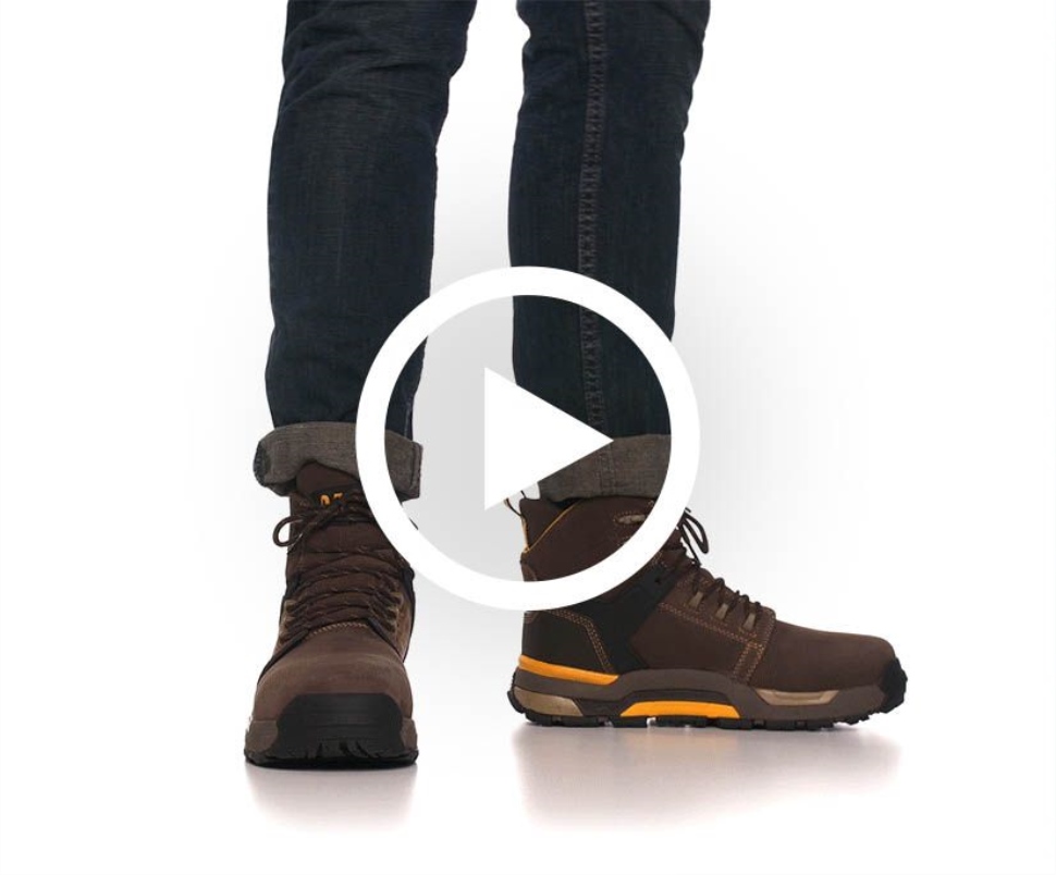 Chaussures De Chat Grain De Café Pour Hommes Bord De Chat Botte De Travail Nano Orteil Imperméable