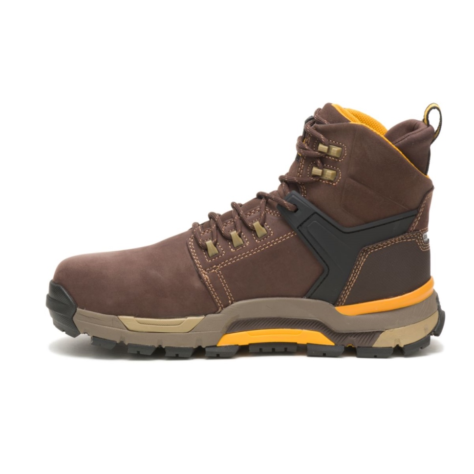 Chaussures De Chat Grain De Café Pour Hommes Bord De Chat Botte De Travail Nano Orteil Imperméable