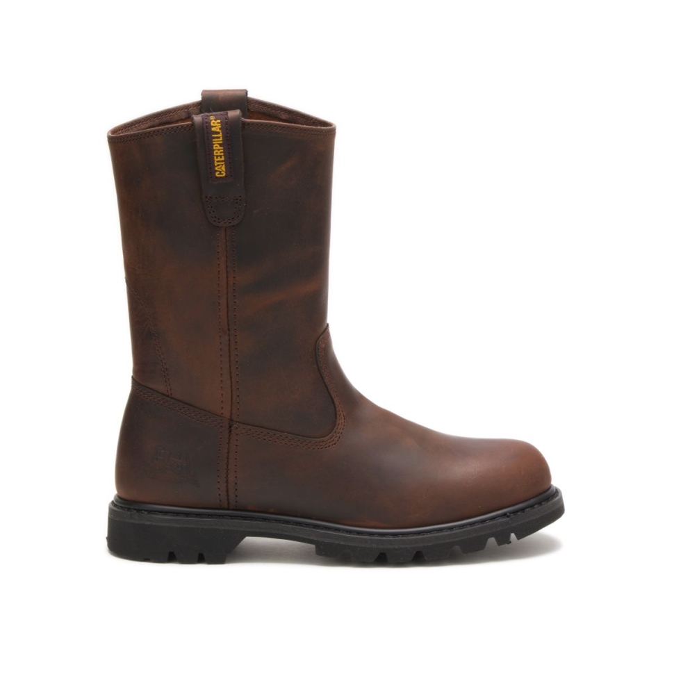 Chaussures De Chat Marron Bottes De Travail Revolver Pour Hommes