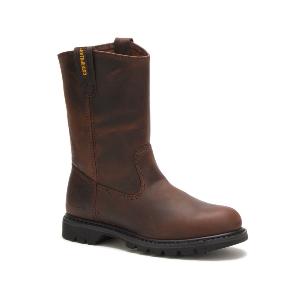 Chaussures De Chat Marron Bottes De Travail Revolver Pour Hommes