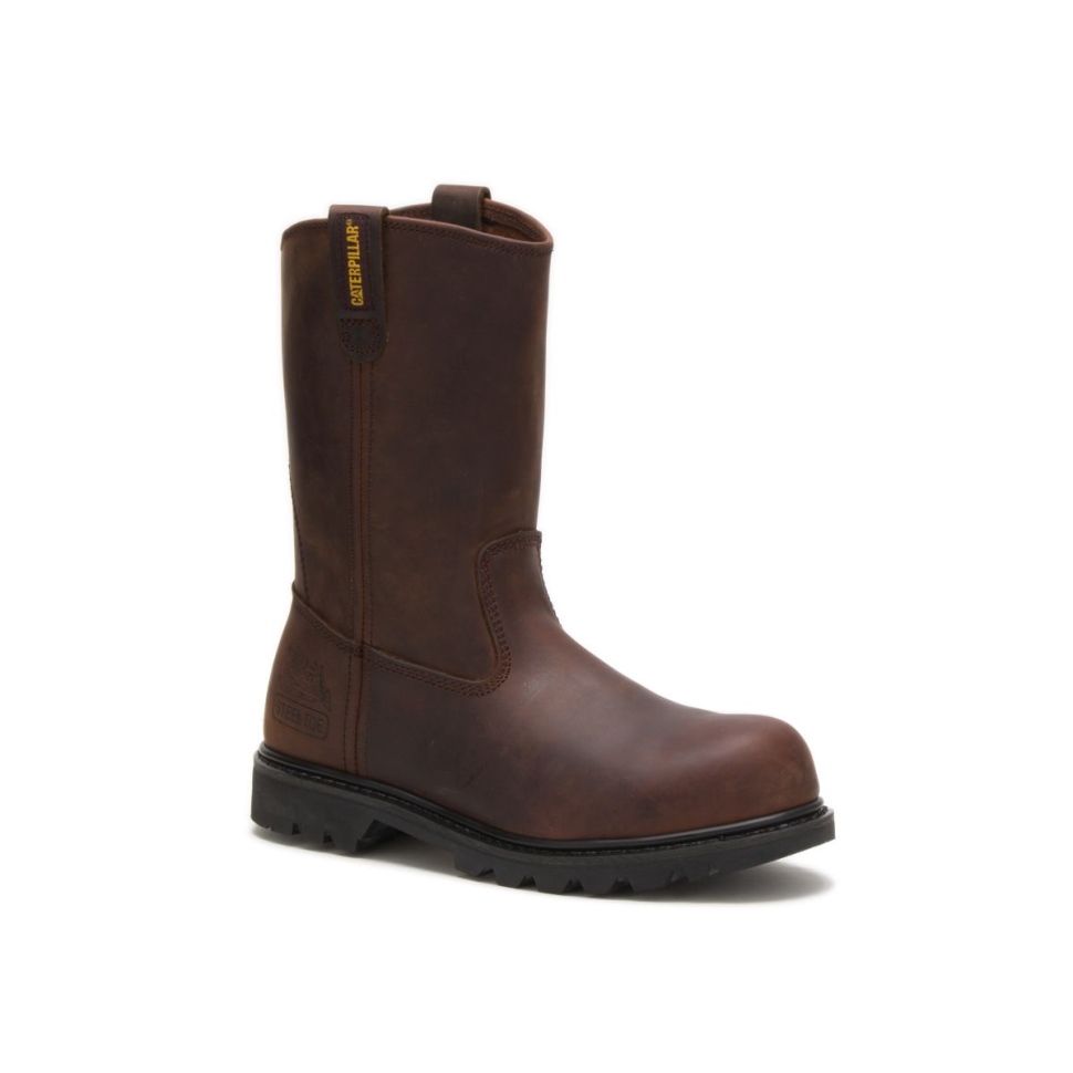 Chaussures De Chat Marron Bottes De Travail Revolver à Embout D\acier Pour Hommes
