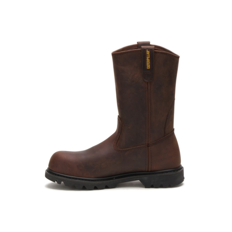 Chaussures De Chat Marron Bottes De Travail Revolver à Embout D\acier Pour Hommes