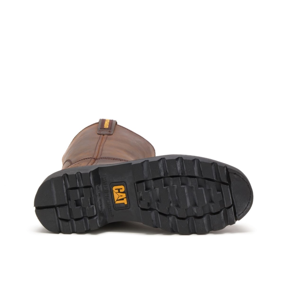 Chaussures De Chat Marron Bottes De Travail Revolver à Embout D\acier Pour Hommes