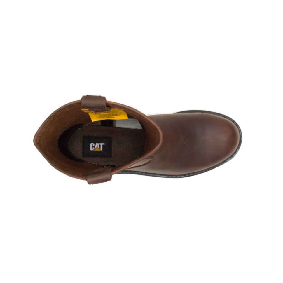 Chaussures De Chat Marron Bottes De Travail Revolver à Embout D\acier Pour Hommes