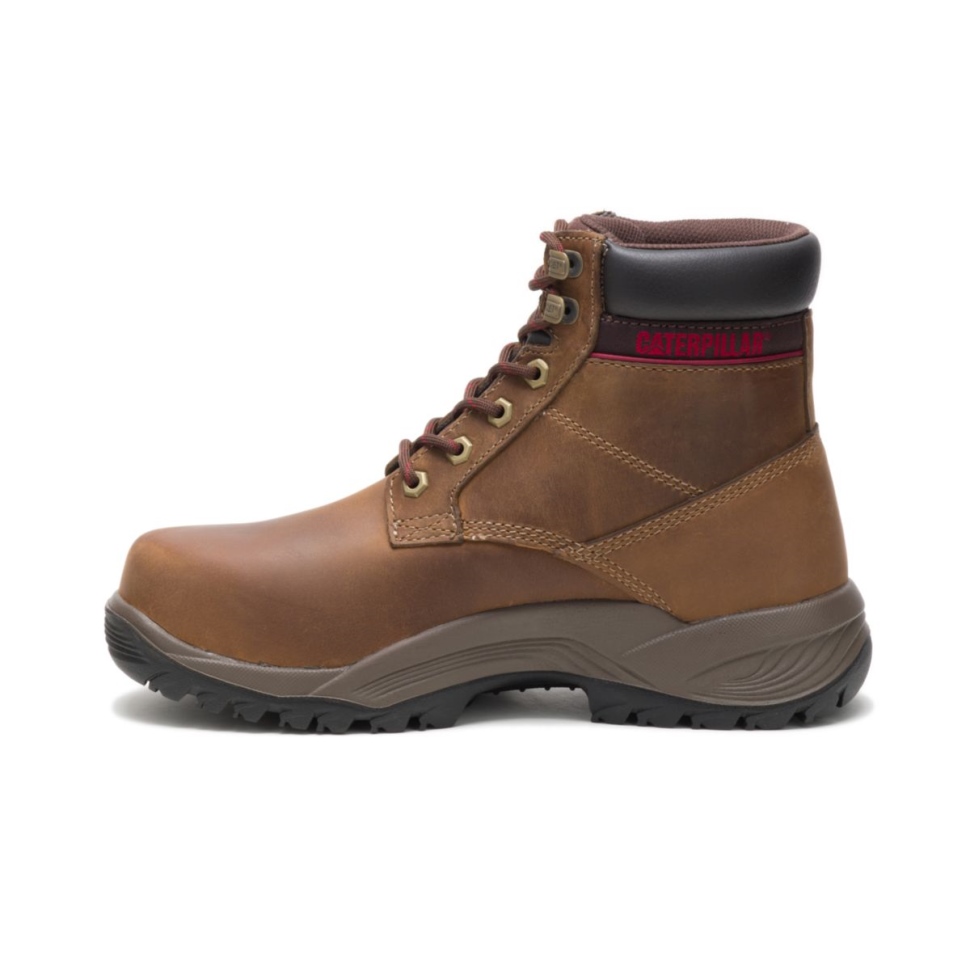 Chaussures De Chat Marron Foncé Botte De Travail étanche Dryverse 6\ Pour Femmes à Embout D\acier
