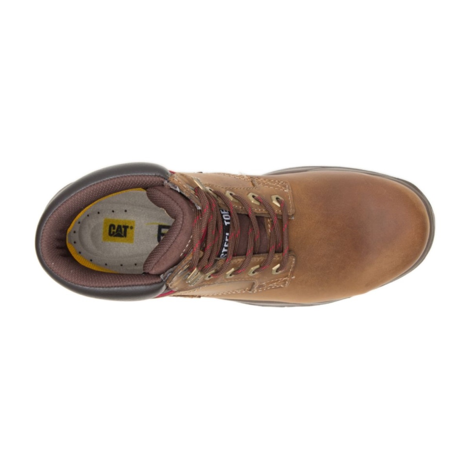 Chaussures De Chat Marron Foncé Botte De Travail étanche Dryverse 6\ Pour Femmes à Embout D\acier