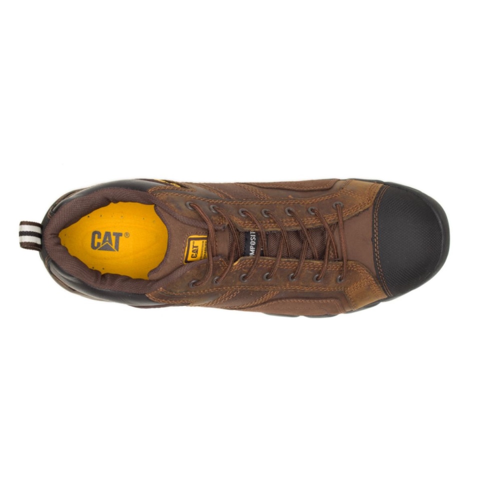 Chaussures De Chat Marron Foncé Chaussures De Travail à Bout Composite Argon Pour Hommes