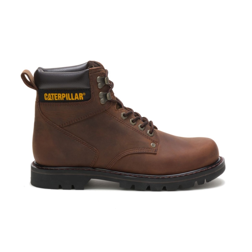 Chaussures De Chat Marron Foncé Deuxième Botte De Travail Pour Hommes
