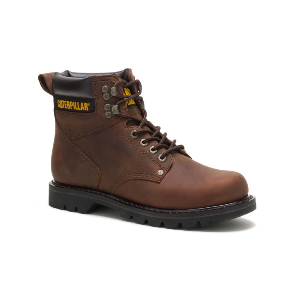 Chaussures De Chat Marron Foncé Deuxième Botte De Travail Pour Hommes