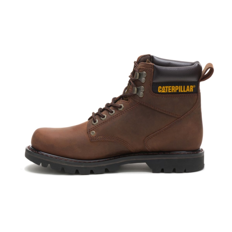 Chaussures De Chat Marron Foncé Deuxième Botte De Travail Pour Hommes