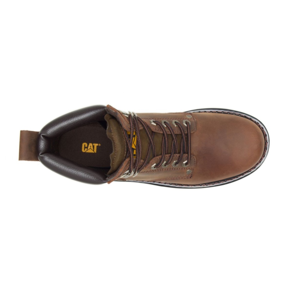 Chaussures De Chat Marron Foncé Deuxième Botte De Travail Pour Hommes