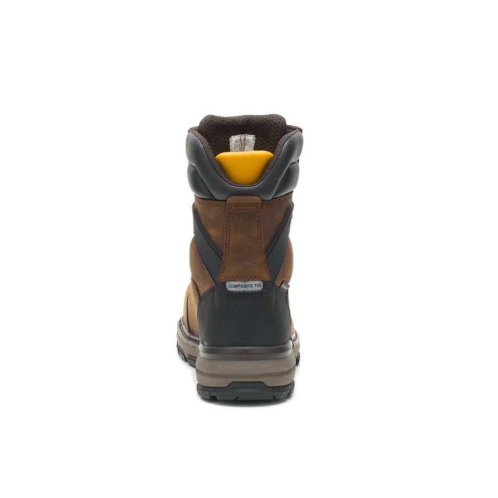 Chaussures De Chat Marron Foncé Pelle Pour Hommes Superlite 8\ Botte De Travail à Embout En Composite De Carbone