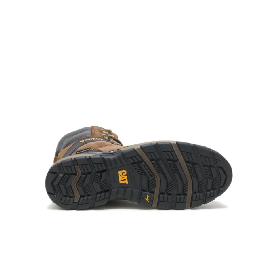 Chaussures De Chat Marron Foncé Pelle Pour Hommes Superlite 8\ Botte De Travail à Embout En Composite De Carbone
