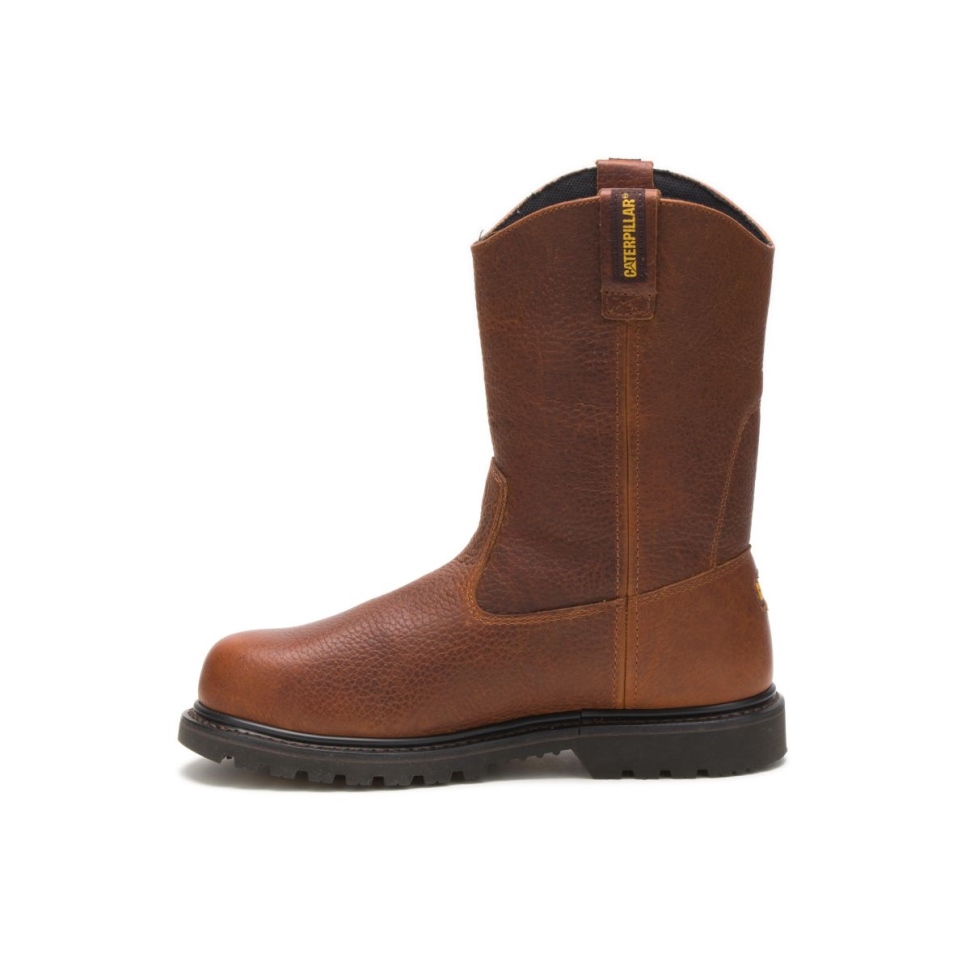 Chaussures De Chat Marron Pour Hommes Edgework Botte De Travail Imperméable à Bout En Acier