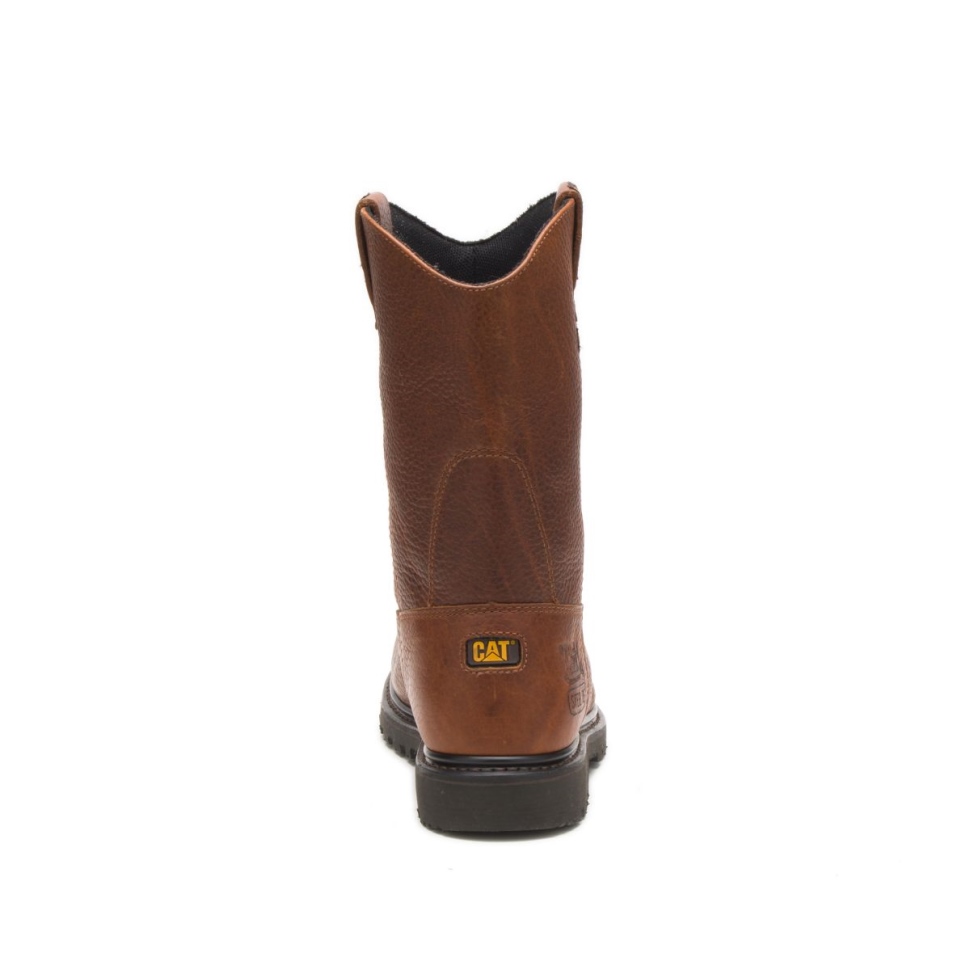 Chaussures De Chat Marron Pour Hommes Edgework Botte De Travail Imperméable à Bout En Acier