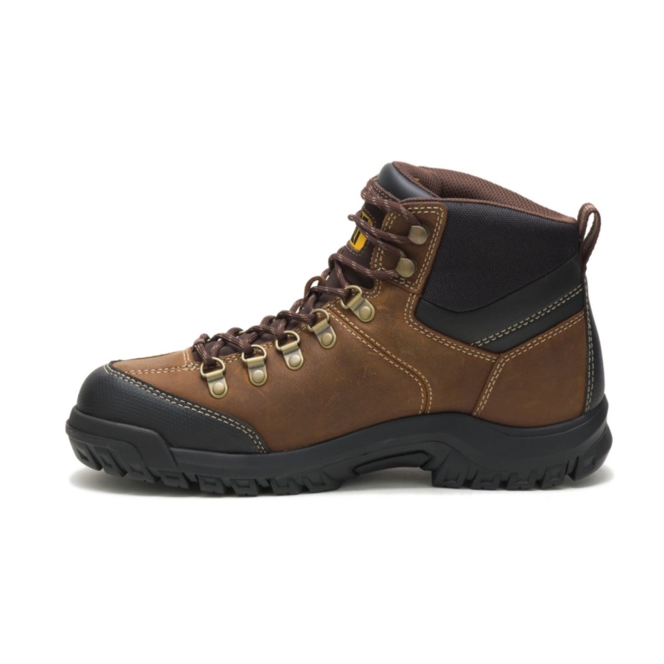 Chaussures De Chat Marron Véritable Pour Hommes Bottes De Travail Imperméables Seuil