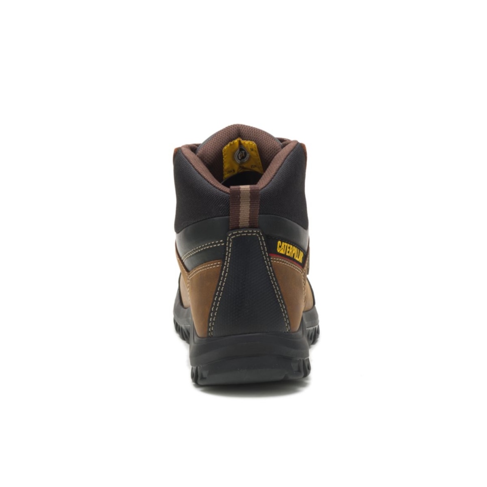 Chaussures De Chat Marron Véritable Pour Hommes Bottes De Travail Imperméables Seuil