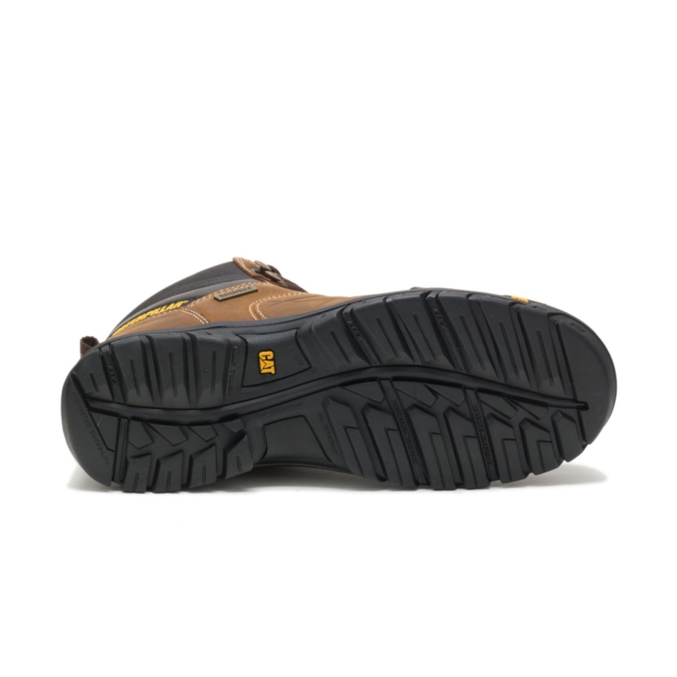 Chaussures De Chat Marron Véritable Pour Hommes Bottes De Travail Imperméables Seuil