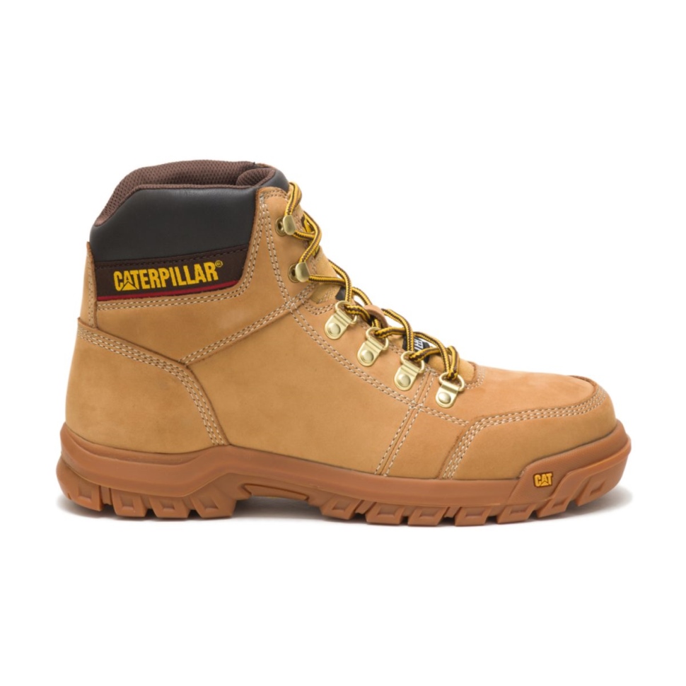 Chaussures De Chat Miel Réinitialiser Contour Des Hommes Botte De Travail à Embout Dacier