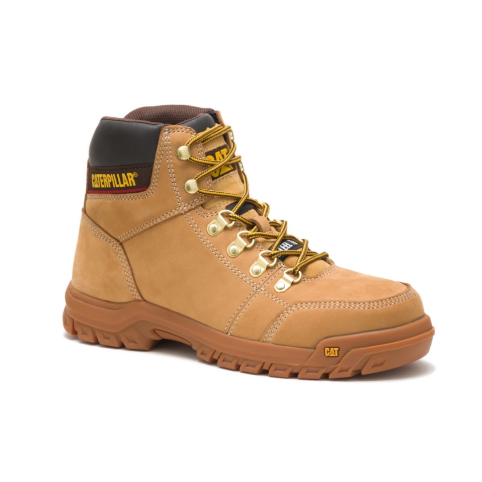 Chaussures De Chat Miel Réinitialiser Contour Des Hommes Botte De Travail à Embout D\acier